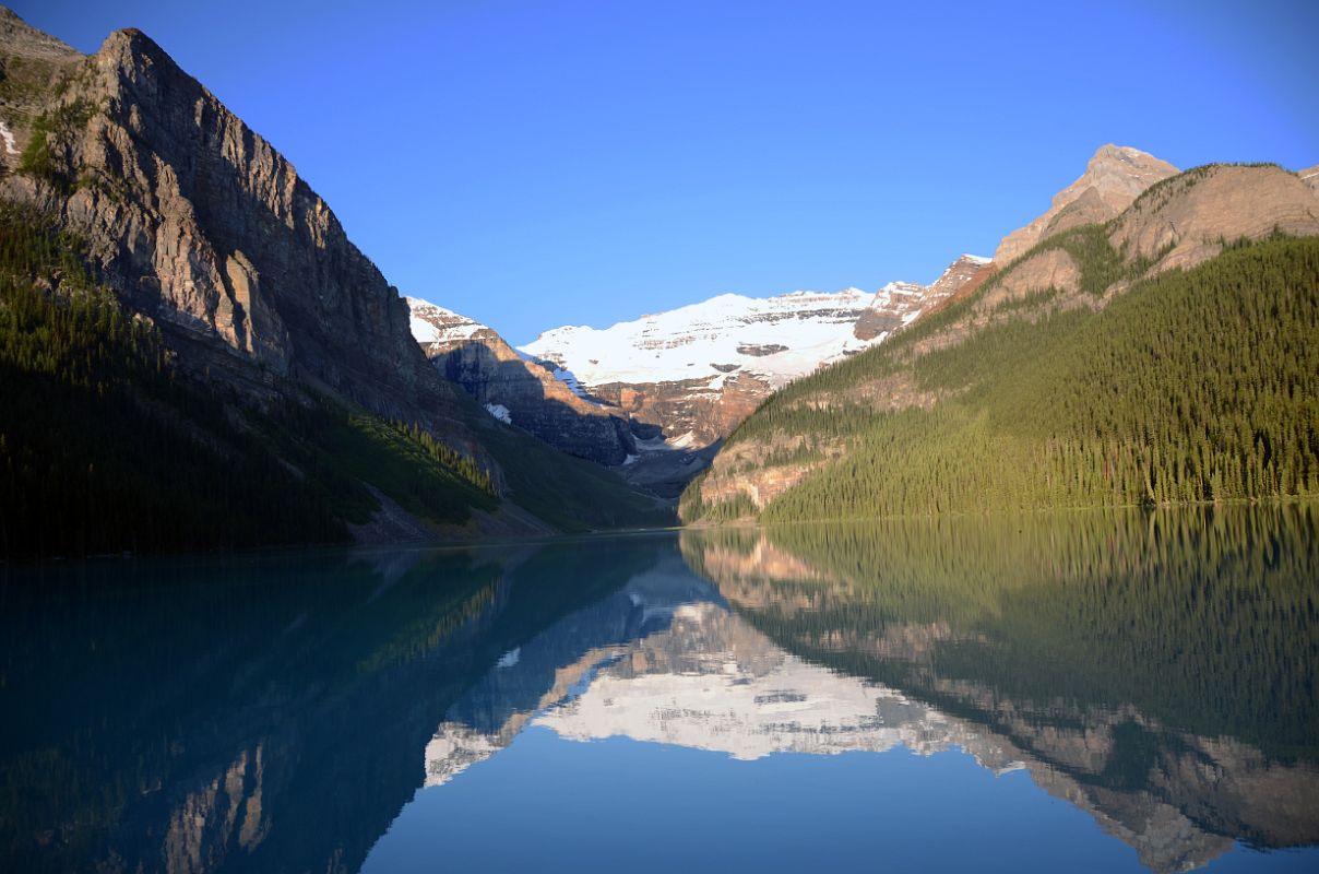 30 Fairview Mountain, Mount Victoria Reflected In Water Of Lake Louise, Mount Whyte, Big Beehive Early Morning